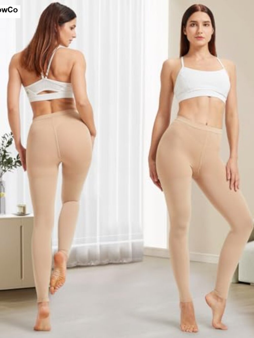 Compression Pantyhose Footless 15-20 mmHg Medical Grade Nylon Spandex - Picture 5 of 5